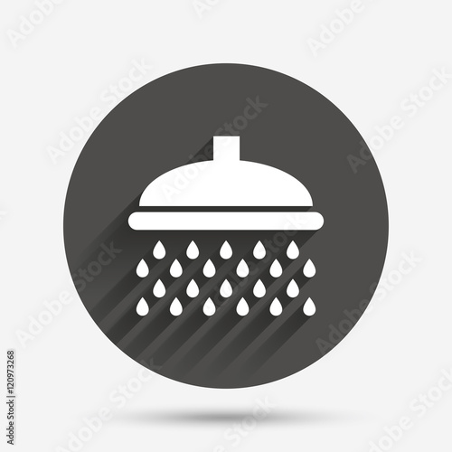 Shower sign icon. Douche with water drops symbol