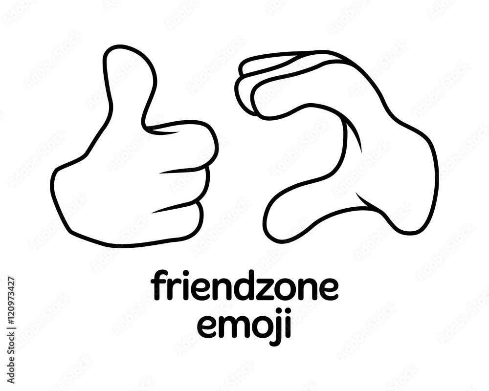 friendzone sign symbol gesture emoticon emoji friend and love