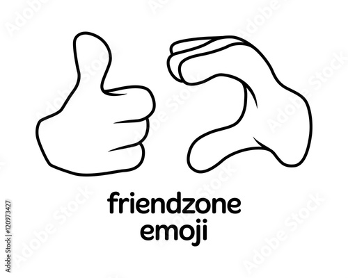 friendzone sign symbol gesture emoticon emoji friend and love relationship