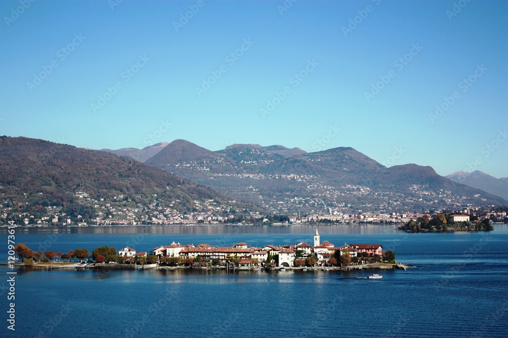 Isola dei Pescatori and Isola Madre at Lake Maggiore, Piedmont Italy 