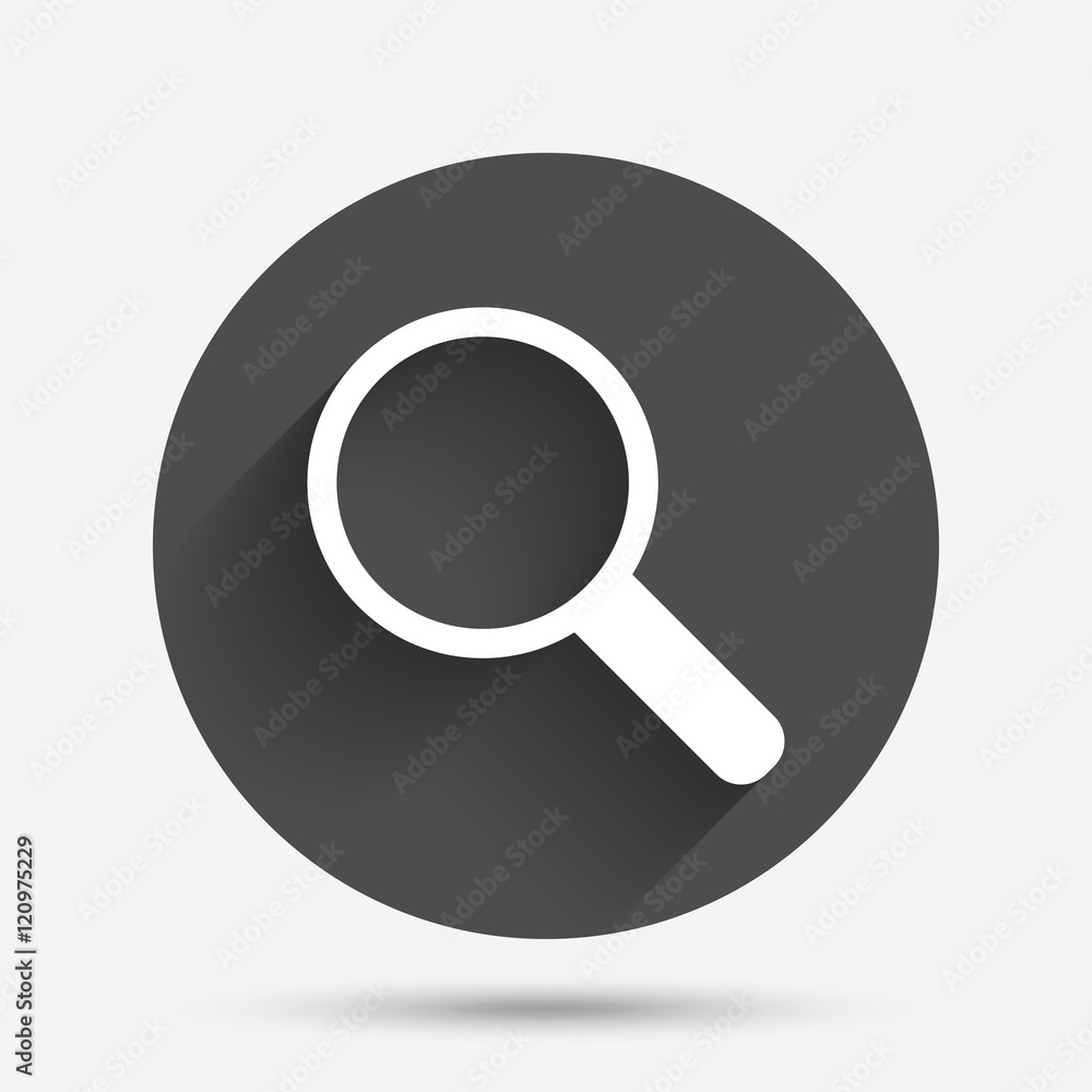 Magnifier glass sign icon. Zoom tool. Navigation Magnifier glass sign icon. Zoom tool. Navigation