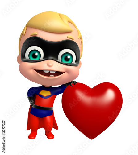 cute superbaby with Heart © visible3dscience