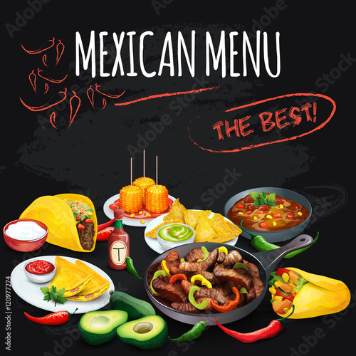 Mexican menu. 