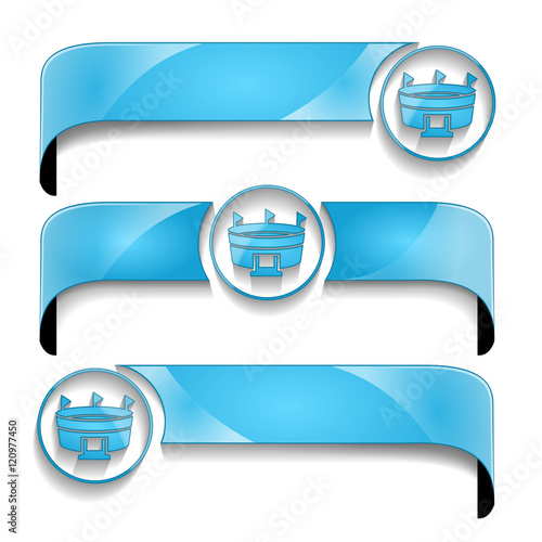 wstęga z ikoną zestaw wektor