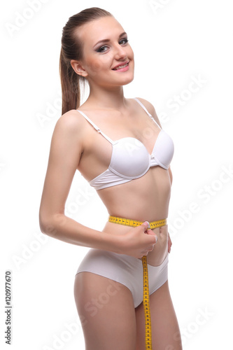 woman with measure tape