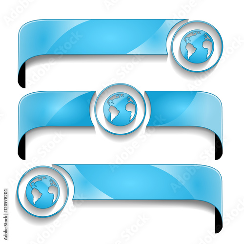 wstęga z ikoną zestaw wektor