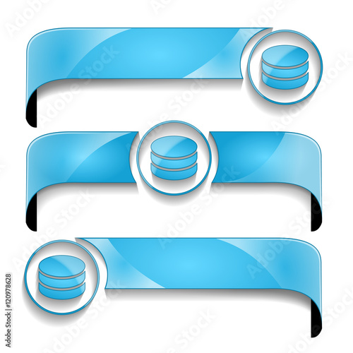 wstęga z ikoną zestaw wektor