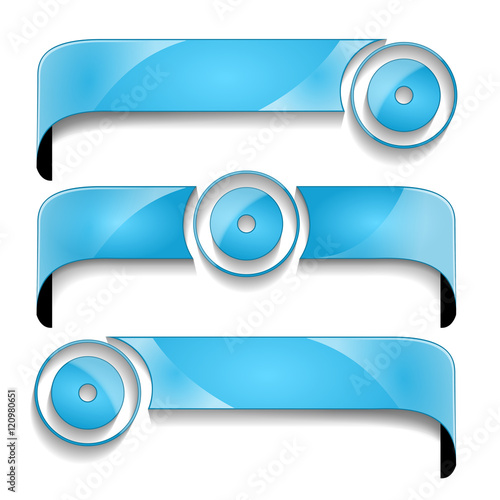 wstęga z ikoną zestaw wektor