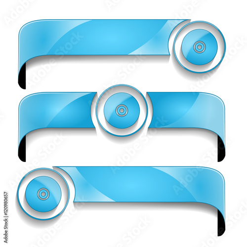 wstęga z ikoną zestaw wektor