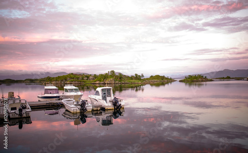Sunset on the Lofoten islan...