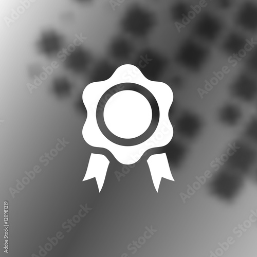 Flat paper cut style icon of seal