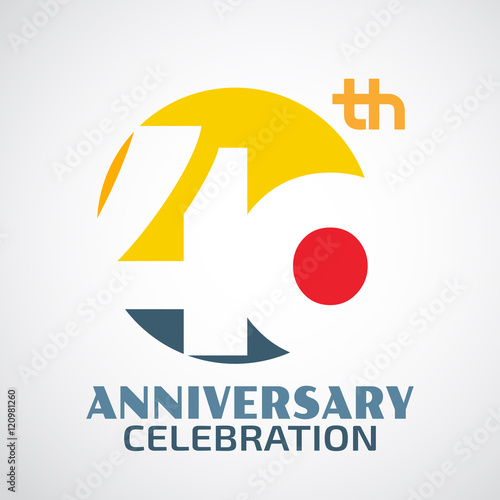 Template Logo40th anniversary with a circle and the number40 in