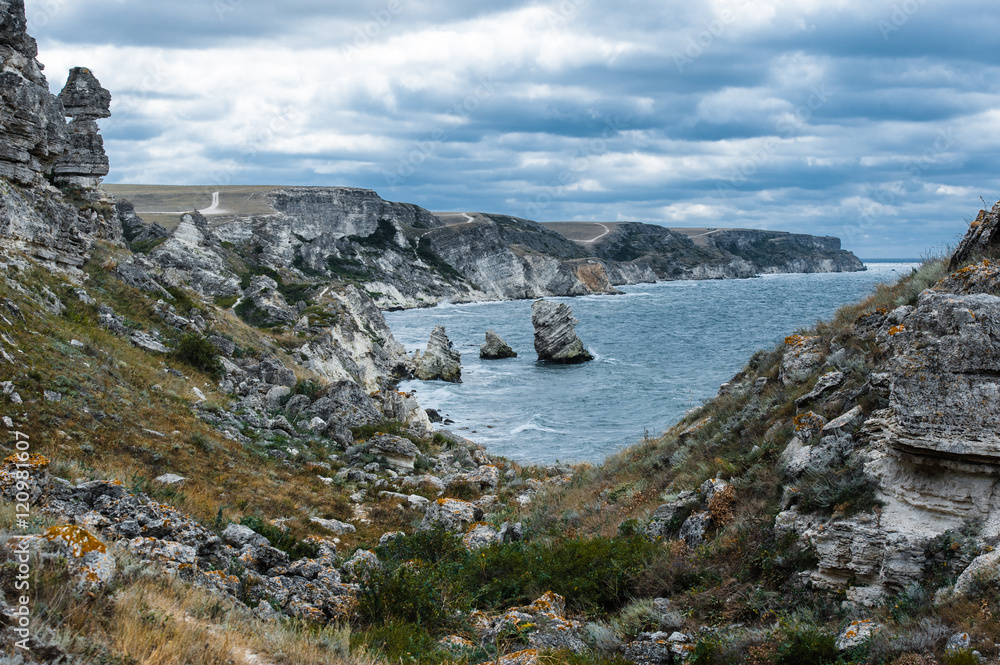 Seashore, Tarhankut, Dzhangul. Crimea, Russia