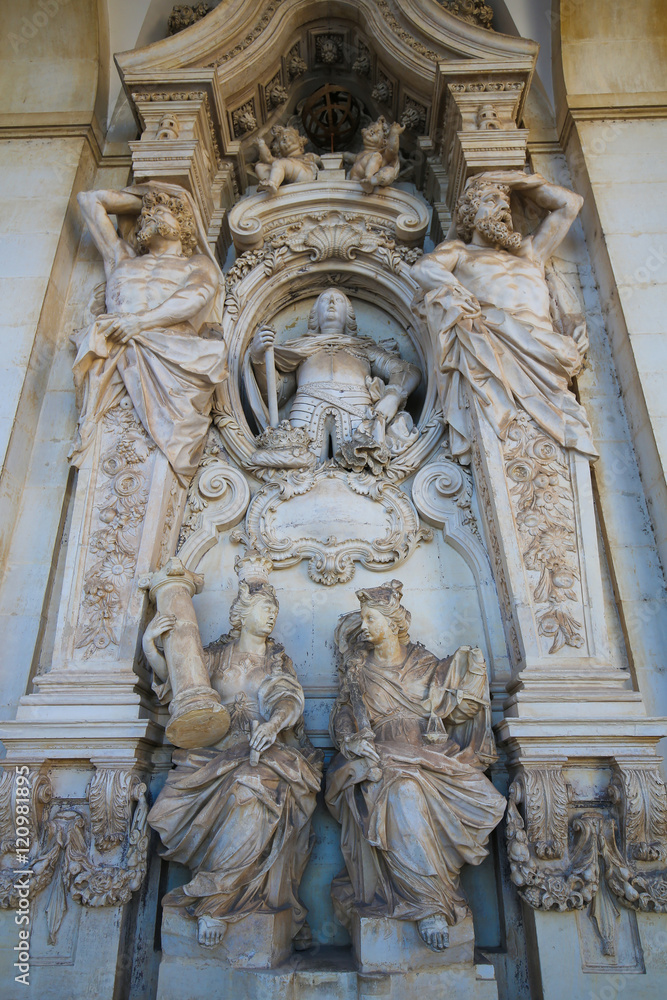 Allegorical figures of the University of Coimbra