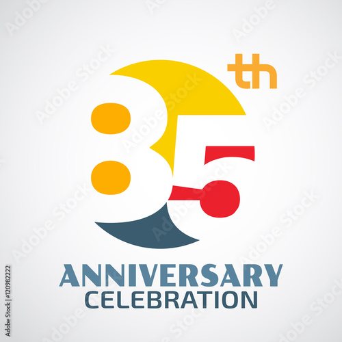 Template Logo 85th anniversary with a circle and the number 85ac