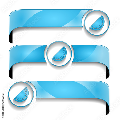 wstęga z ikoną zestaw wektor