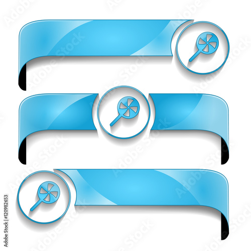 wstęga z ikoną zestaw wektor