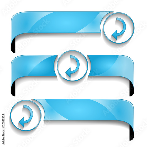 wstęga z ikoną zestaw wektor