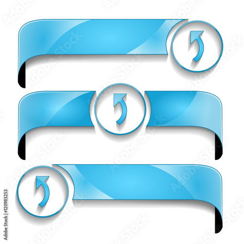 wstęga z ikoną zestaw wektor