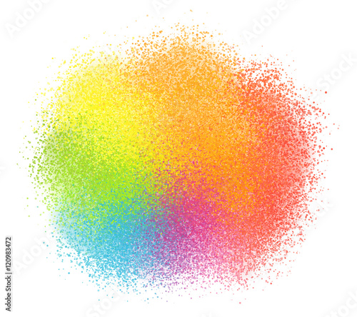 Bright rainbow colors vector paint powder cloud