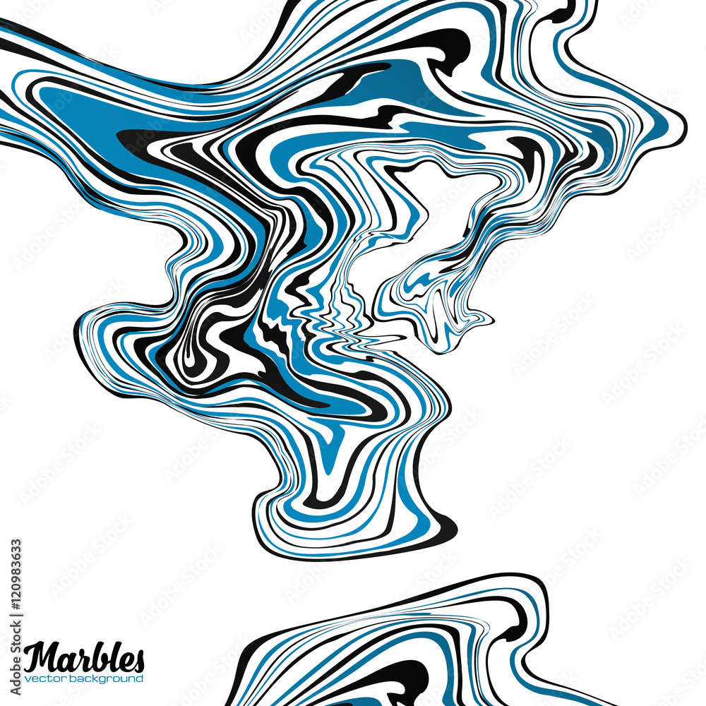 Black, white and blue marble style abstract background Black, white and blue marble style abstract background