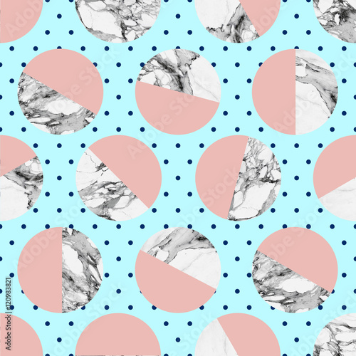 Marble circles seamless pat...