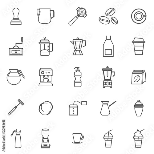 Barista line icon on white background