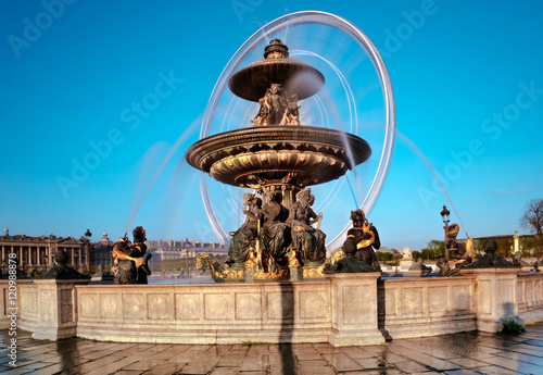 Fountain in the Place de la Concorde in Paris, France