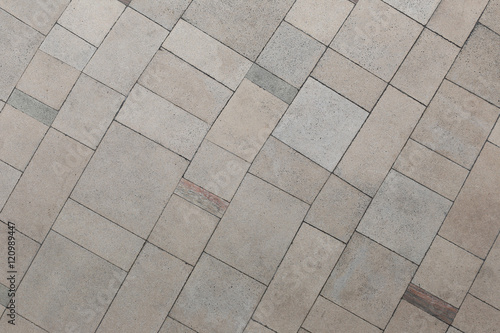 Floor walkway stone slabs.