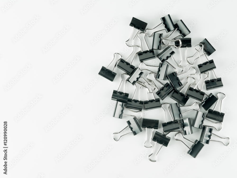 Black Paper clip isolated on white background.
Black Paper clip isolated on white background.