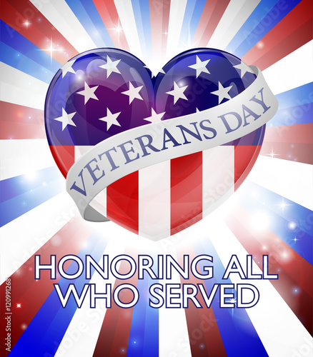 Veterans Day Heart Design
