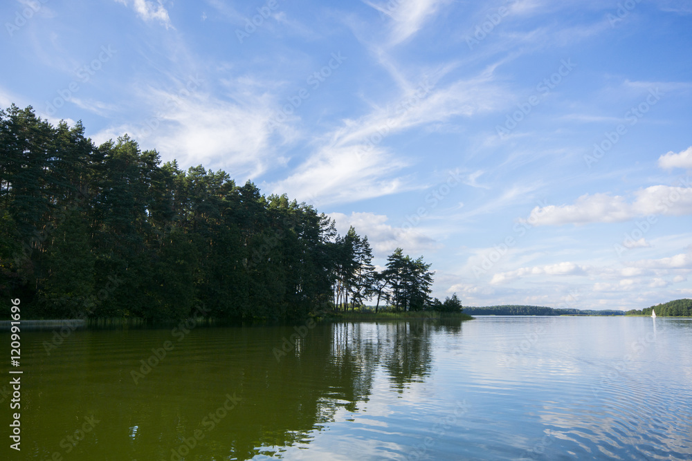 Beutifull view of a lake with Sky reflection in the lake Beutifull view of a lake with Sky reflection in the lake