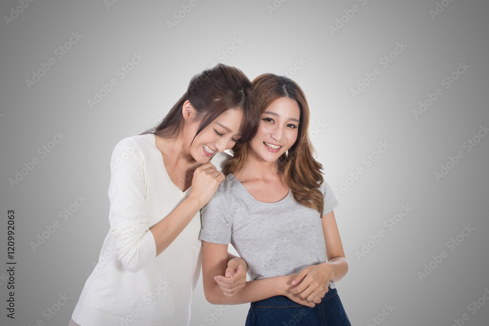 Asian woman with her friend Asian woman with her friend