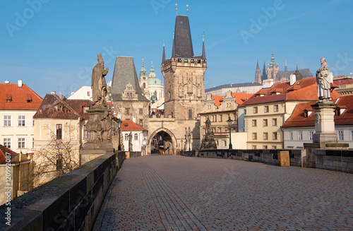 Historical Prague, view from Charles Bridge