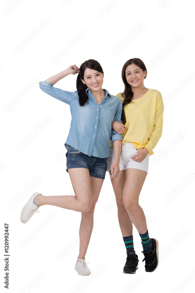 Asian woman with her friend Asian woman with her friend