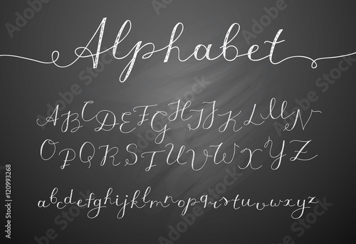 handwritten lettering alphabet