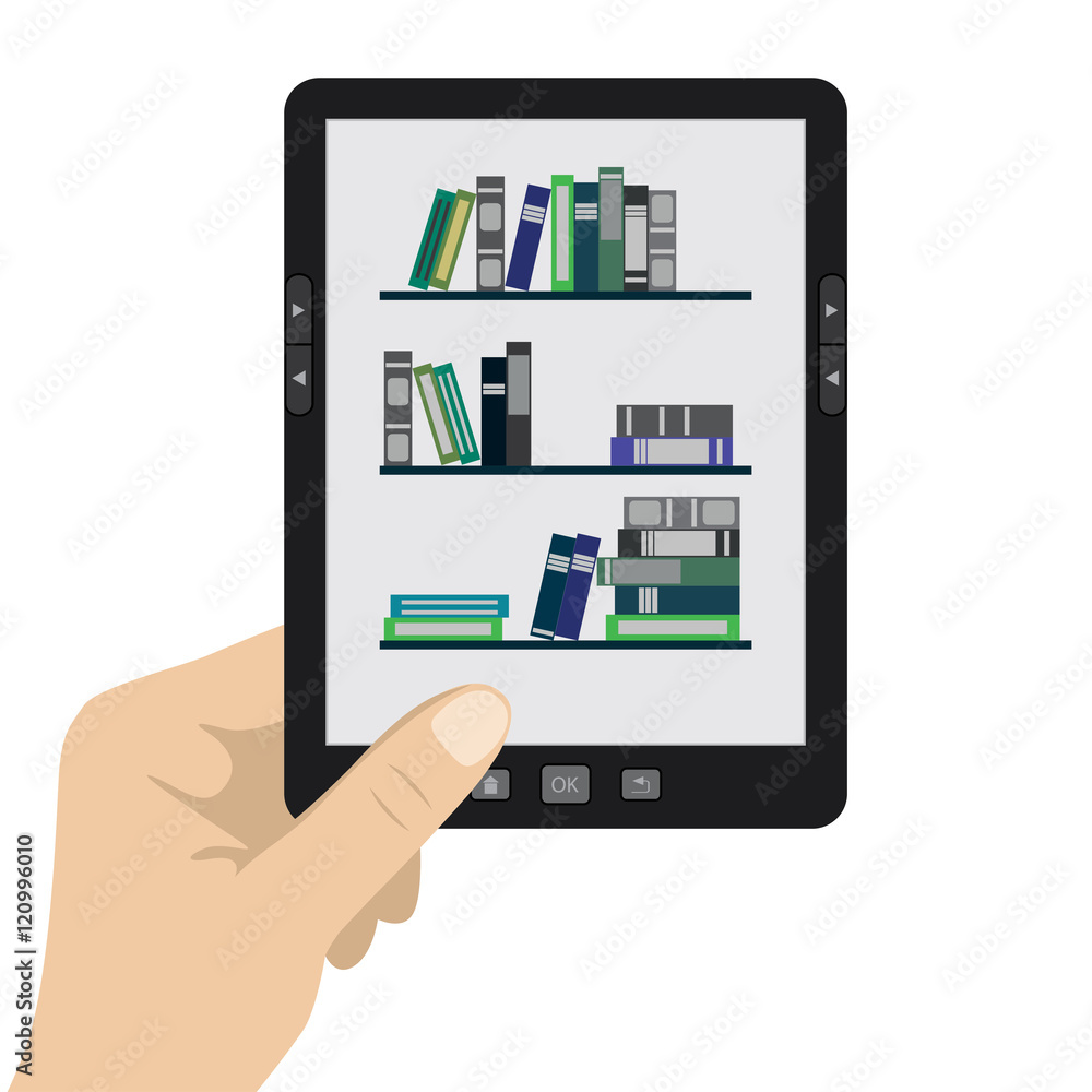 portable modern tablet e-book reader. portable modern tablet e-book reader.