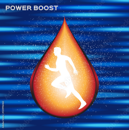 sport energy boost serum , energy boost drop vector , log and icon