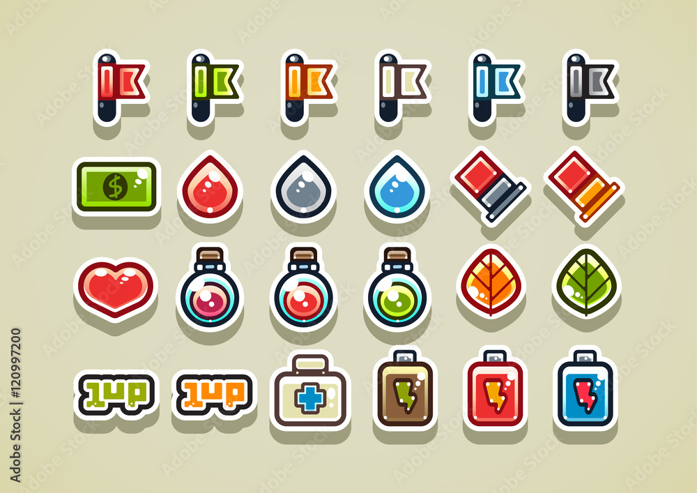 2D arcade items for video game 2D arcade items for video game