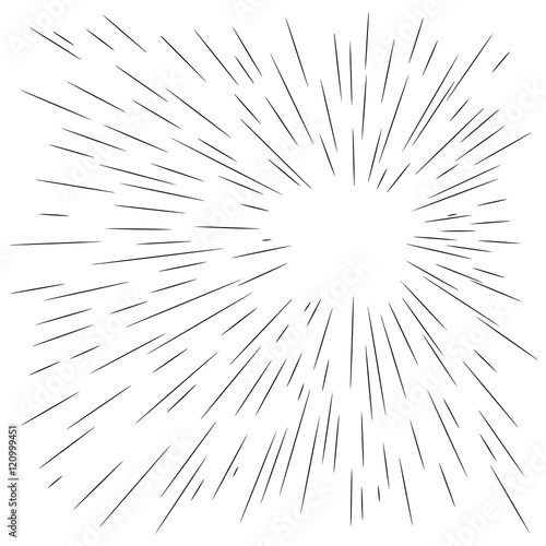 illustration vector abstract manga speed motion black starburst straight lines.