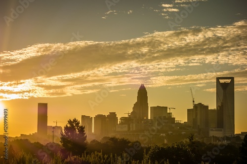 amazing sunrise over charlotte north carolina photo