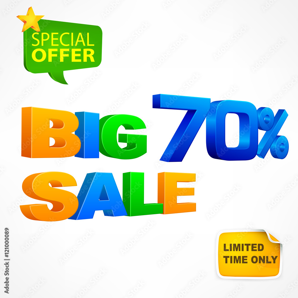 Big sale inscription 70 Big sale inscription 70