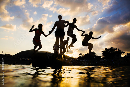 teens on beach