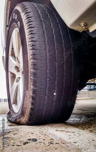 flat rear truck tire © digidreamgrafix