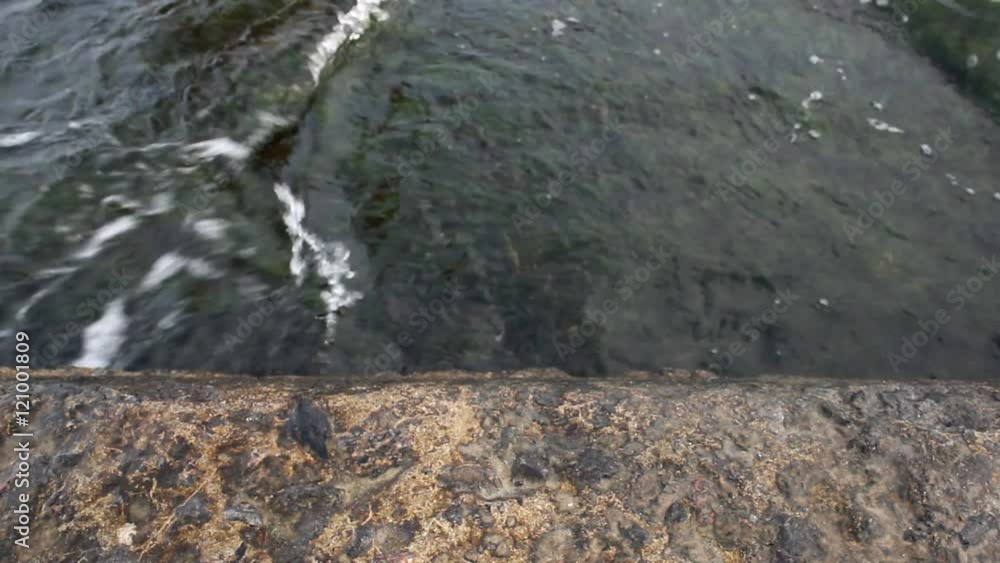 Tidal bore. Sea shore Tidal bore. Sea shore