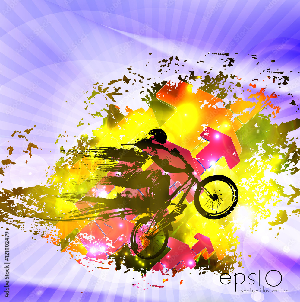 BMX bike. Vector Stock Vector | Adobe Stock