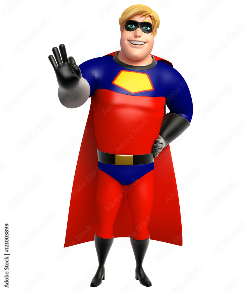 Superhero with Stop pose