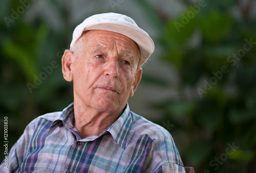 Depressed old man