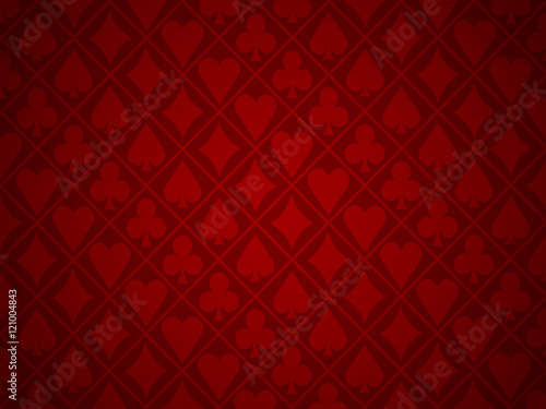 Card suits red background