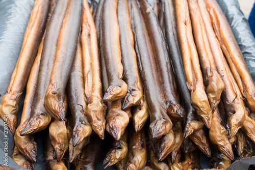 Smoked eels / Delicious healthy smoked fish prepared and ready to eat